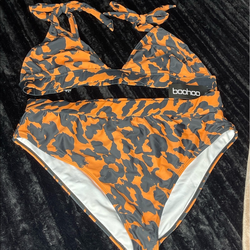 BNWT PLUS Leopard High Waisted Bikini